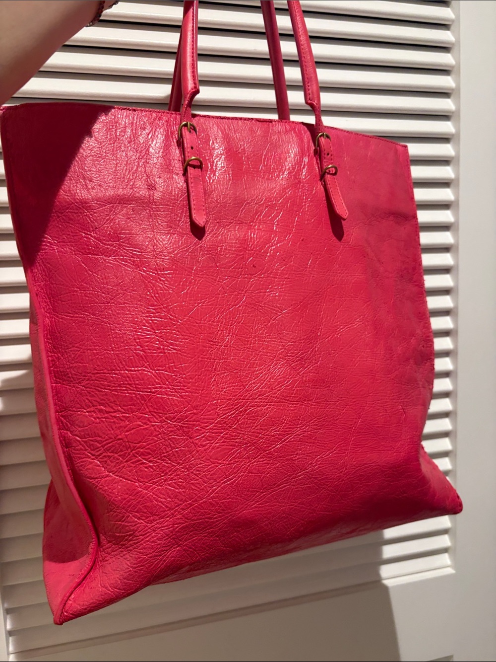 Balenciaga project Pink Leather Tote Bag 14x14"x5" - Picture 17 of 17